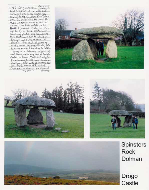 Spinsters Rock Dolman and Drogo Castle