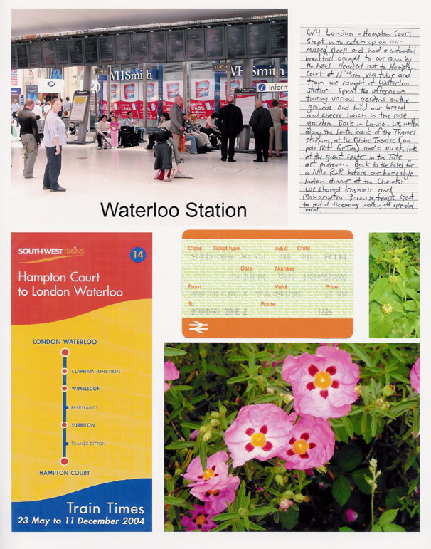 Train from Waterloo Station to Hampton Court