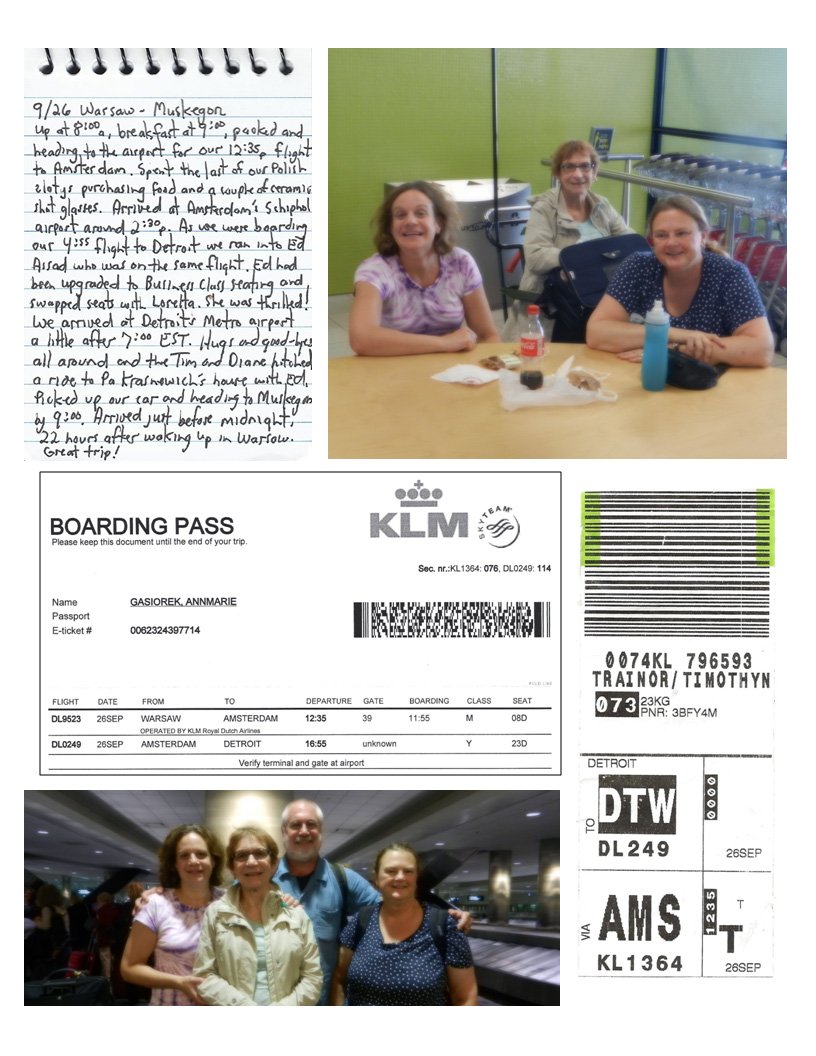 Warsaw thru Amsterdam to Detroit