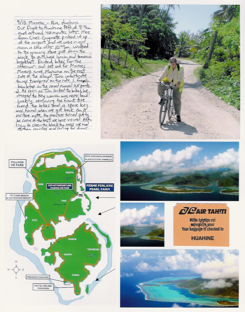Huahine by air and bike