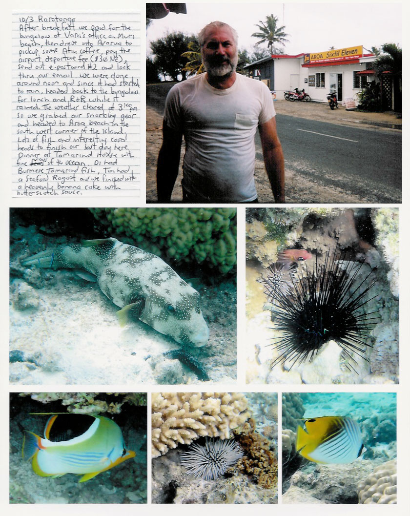 Snorkling around Rarotonga