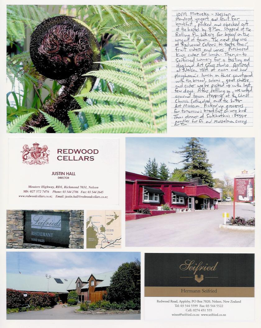 Redwood Cellars and Seifried Winery, New Zealand