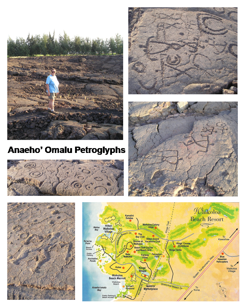 Anaeho' Omalu Petroglyphs, Kailua-Kona, Hawaii