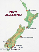 New Zealand map