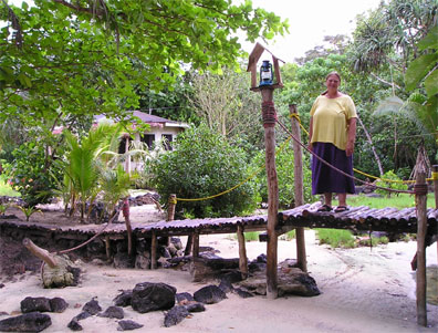 Virgin Cove bridge to bungalow