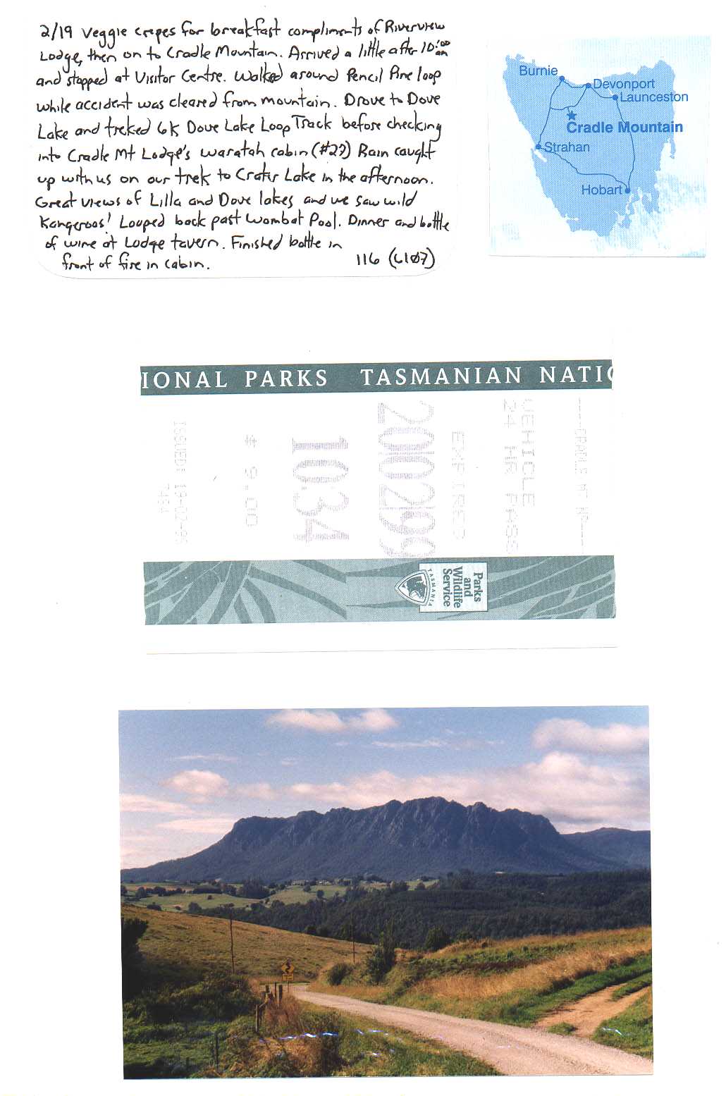 Road to Cradle Mountain Australia